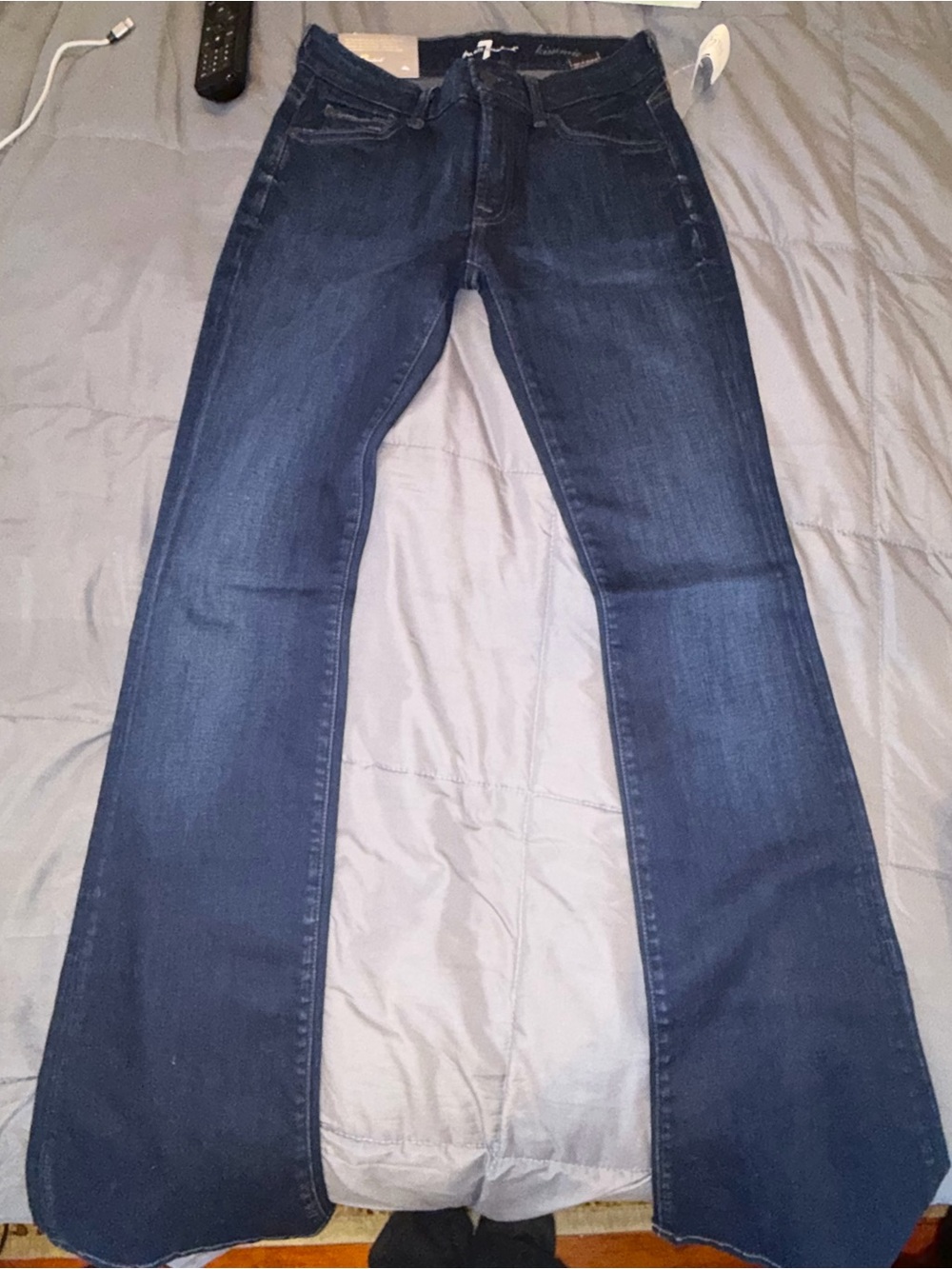 NWT 7 For All Mankind Kimmie Sexy & Curvy Bootcut Jeans Size 27 Dark Wash - Picture 2 of 9